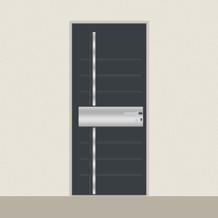 Porte d’entrée Sirius sur mesure PVC ou alu, prix en ligne | A2T