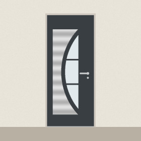 Porte d’entrée Mira sur mesure PVC ou alu, prix en ligne | A2T