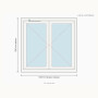 Fenêtre PVC oscillo-battante 2 vantaux sur mesure, prix en ligne | A2T