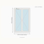 Porte-fenêtre PVC 2 vantaux sur mesure, prix en ligne | A2T