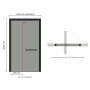 Porte d’entrée pivot Pirnar P_03 sur mesure, prix en ligne | A2T