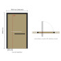 Porte d’entrée pivot Pirnar P_06 sur mesure, prix en ligne | A2T
