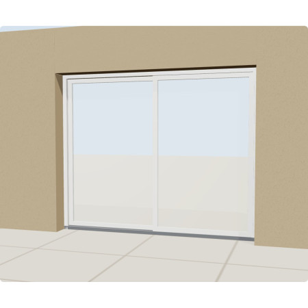 Baie coulissante PVC-alu design cubique sur mesure, prix en ligne | A2T