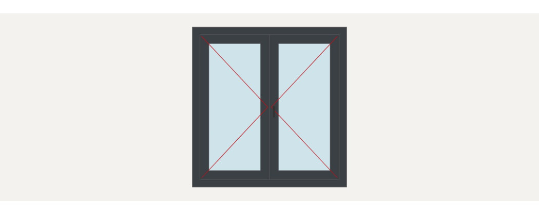 Fenêtre alu 2 vantaux sur mesure, prix en ligne | A2T