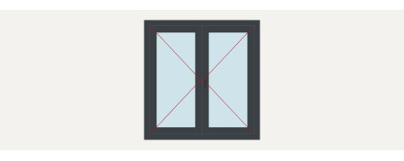 Fenêtre alu 2 vantaux sur mesure, prix en ligne | A2T