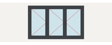 Fenêtre alu 3 vantaux sur mesure, prix en ligne | A2T