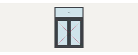 Fenêtre alu avec imposte fixe sur mesure, prix en ligne | A2T