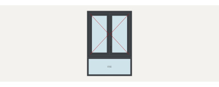 Fenêtre alu avec allège fixe sur mesure, prix en ligne | A2T