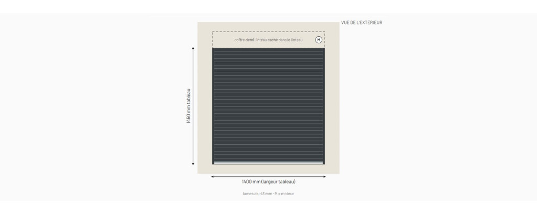Volet roulant demi-linteau sur mesure, prix en ligne | A2T