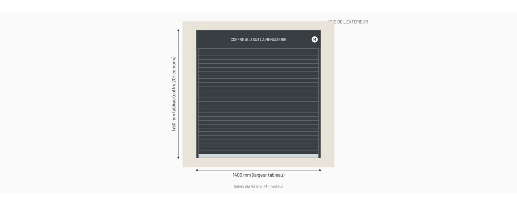 Volet roulant monobloc sur fenêtre sur mesure, prix en ligne | A2T