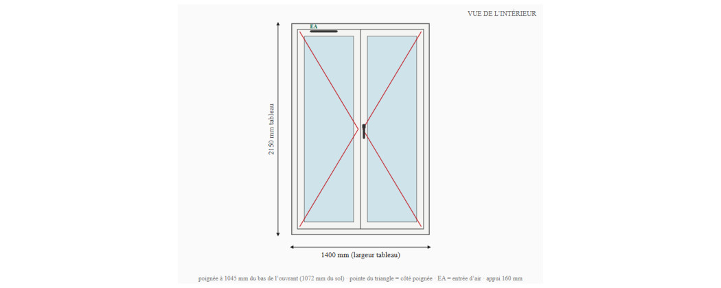 Porte-fenêtre aluminium sur mesure, prix en ligne | A2T