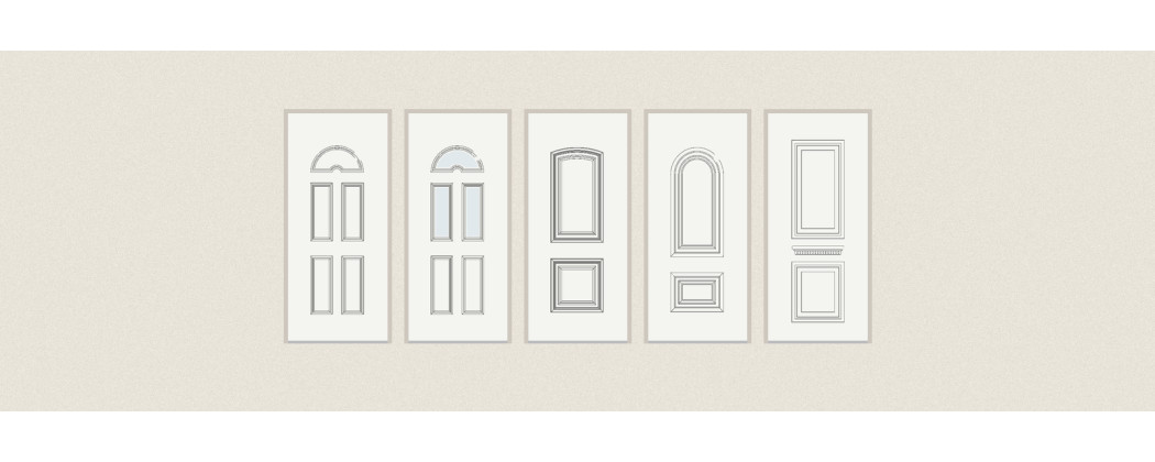 Portes d’entrée classiques moulurées sur mesure, prix en ligne | A2T