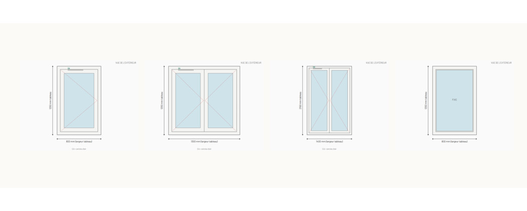 Fenêtre PVC sur mesure, prix en ligne | A2T