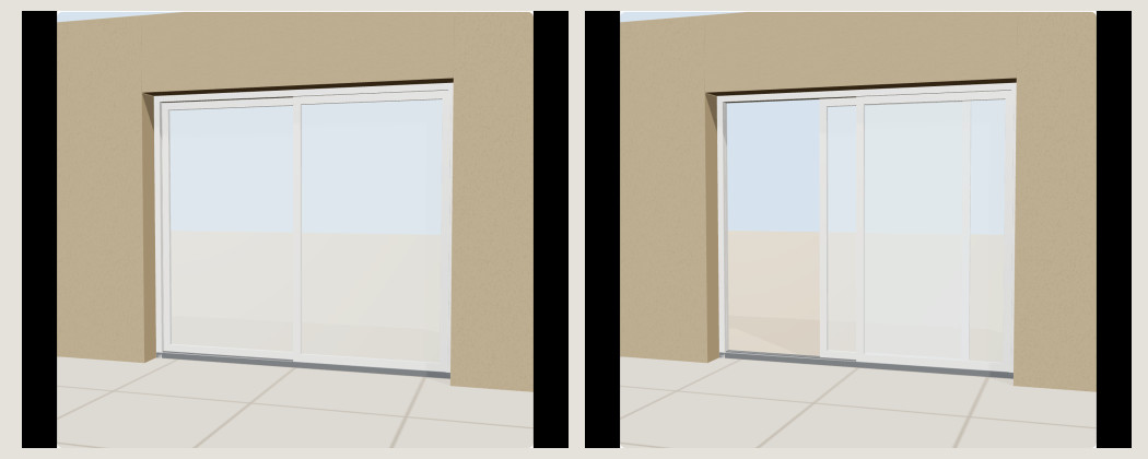 Baie coulissante PVC-alu sur mesure, prix en ligne | A2T
