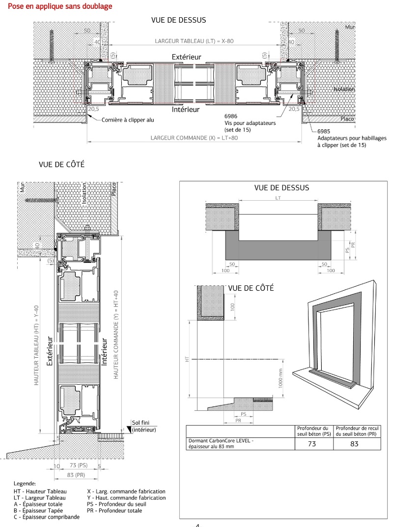 Pose en applique sans doublage pour porte d’entrée