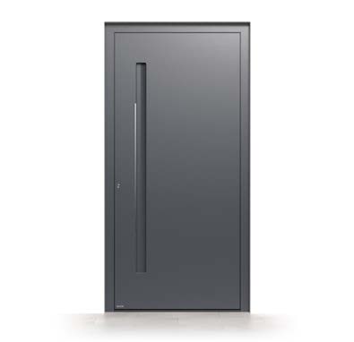 Porte d’entrée aluminium Lorient configurable vue extérieure