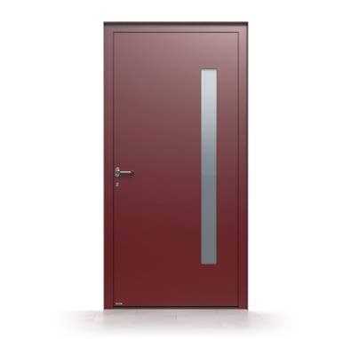 Porte d’entrée aluminium Caen configurable vue extérieure