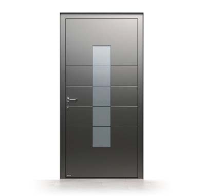 Porte d’entrée aluminium Angers configurable vue extérieure