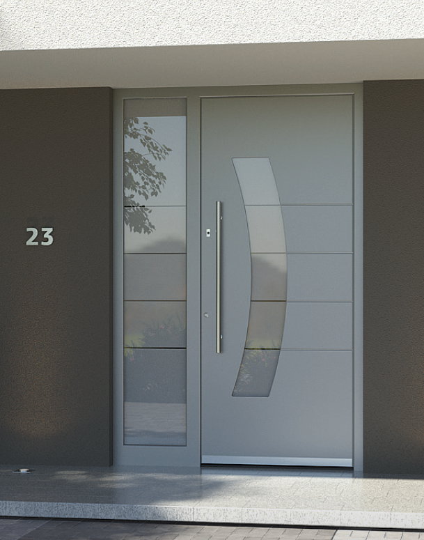 Porte d’entrée aluminium Alençon Pirnar Q70