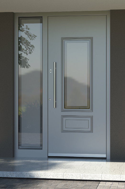Porte d’entrée aluminium Saint-Lô Pirnar Q80