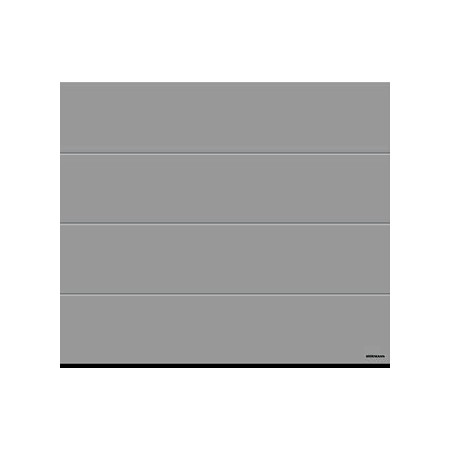 Porte de garage Hörmann RenoMatic Planar rainure L CH 9006 blanc aluminium