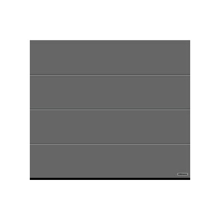 Porte de garage Hörmann RenoMatic Planar rainure L CH 9007 gris aluminium