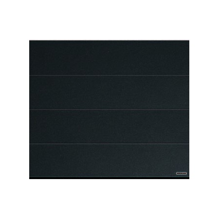 Porte de garage Hörmann RenoMatic Planar lisse rainure L RAL 2100 noir sable