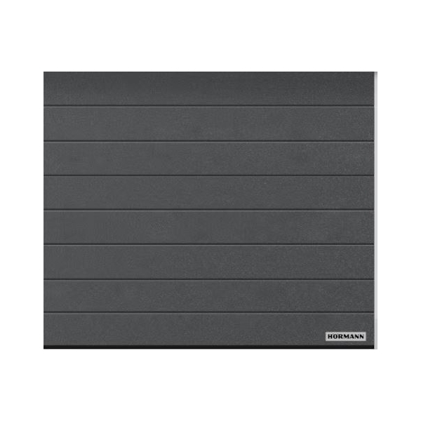 Porte de garage Hörmann RenoMatic Planar lisse rainure M CH 703 anthracite métallique