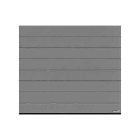 Porte de garage Hörmann RenoMatic Planar rainure M CH 9007 aluminium gris