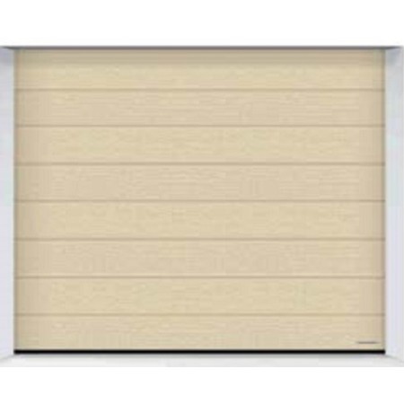 Porte de garage Hörmann RenoMatic Woodgrain rainure M RAL 1015