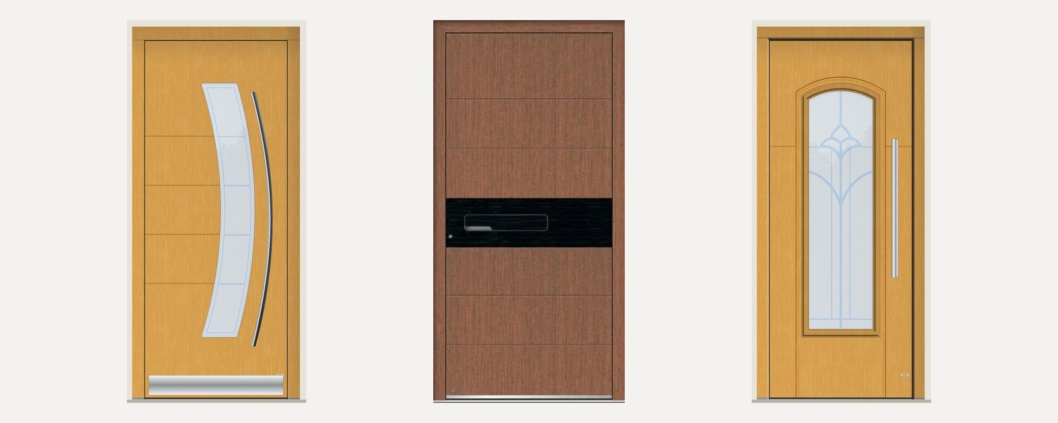 Porte d'entrée en bois massif Pirnar sur mesure : épicéa, mélèze ou chêne, prix en ligne