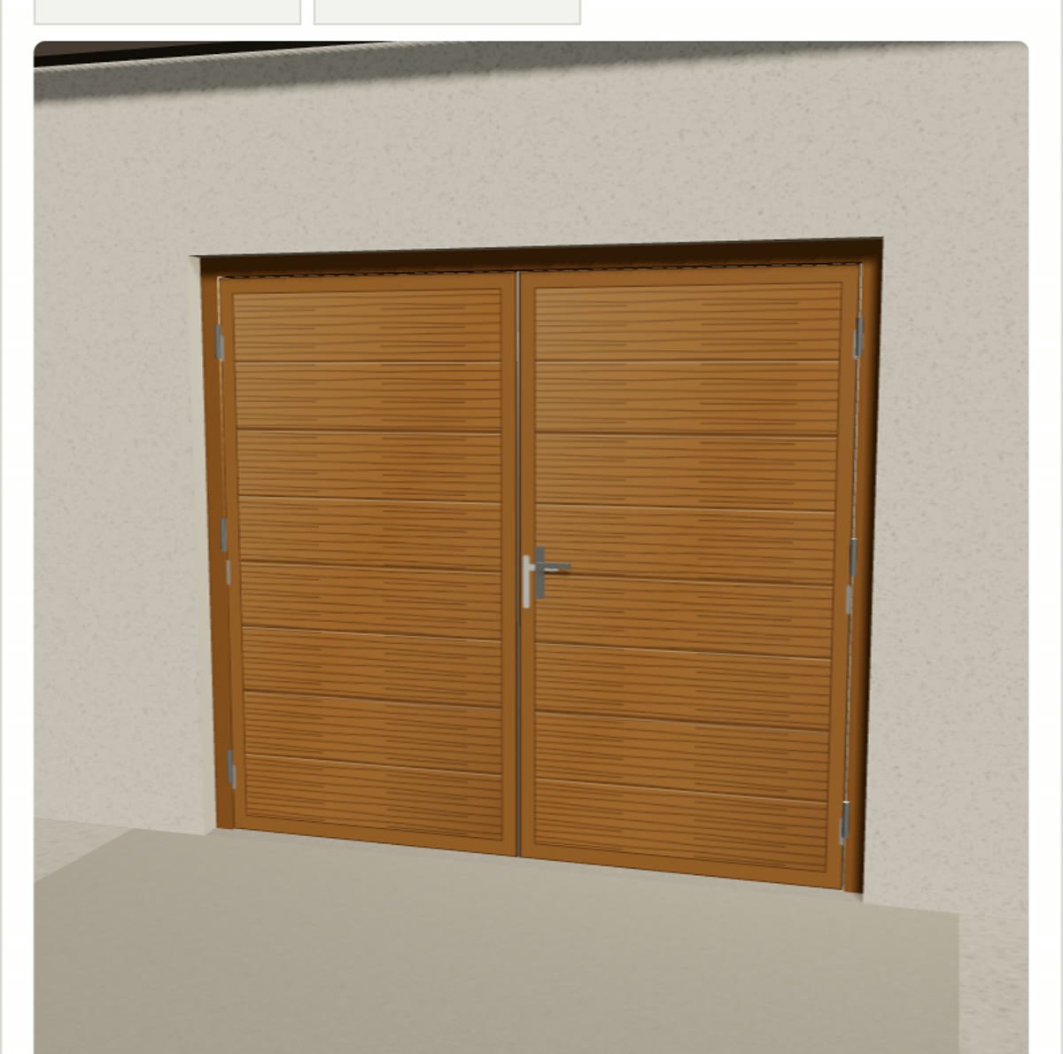 Porte de garage battante 2 vantaux Hörmann DFT 42 sur mesure : prix en ligne et 3D